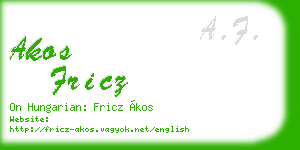 akos fricz business card